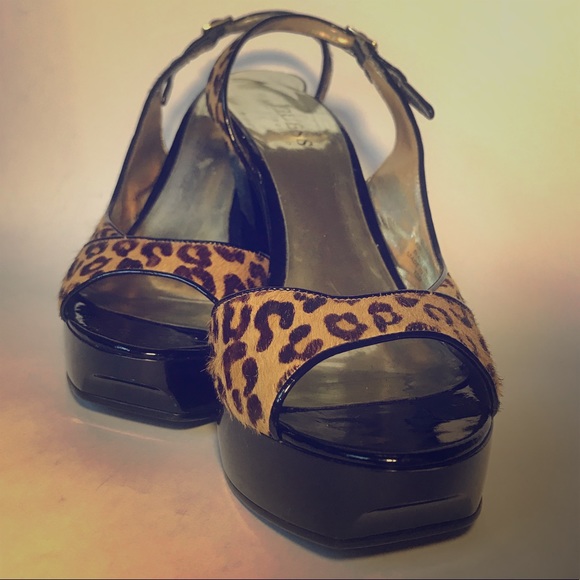 Sexy Asymmetrical Leopard Print Block Heel Pumps - Picture 3 of 10
